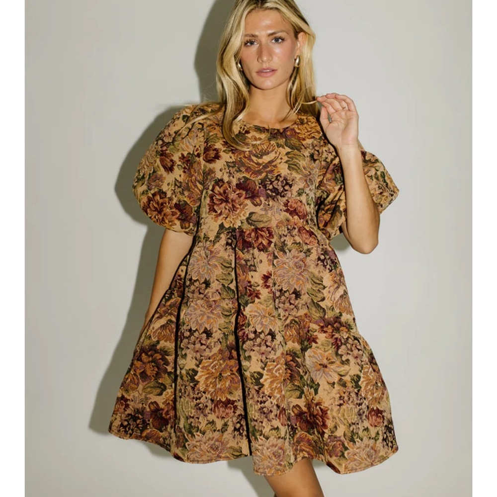 Zoco Puff sleeve babydoll dress